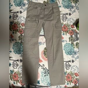 Cargo straight pants men grey